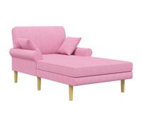 vidaXL Chaise Longue Rosa Tela