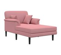 vidaXL Chaise Longue Rosa Terciopelo