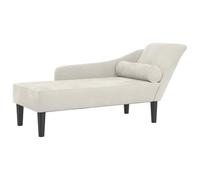 vidaXL Sofá diván con Cojines Terciopelo Crema, Chaise Longue Silla, sofá Chaise Longue, sofá tapizado, Tumbona, Tumbona, sofá de salón