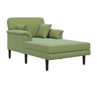vidaXL Chaise Longue Verde Claro Terciopelo