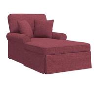vidaXL Chaise Lounge con Falda Rojo Vino 91 x 157 x 91 cm Tela