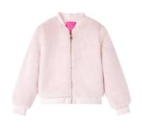 vidaXL Chaqueta Infantil Ropa de Niños con Cuello Alto Cuero Sintético Rosa Suave 116
