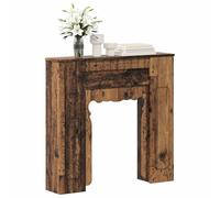 vidaXL Chimenea rodeada de madera vieja de 93 x 20 x 89 cm, madera de ingeniería, decoración moderna para el hogar, sala de estar, dormitorio, muebles de pasillo, elegante cubierta de chimenea, pieza