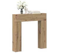 vidaXL Chimenea rodeada de roble artesano 102 x 18 x 100,5 cm, salón, dormitorio, pasillo, forma de U, marco decorativo, decoración que ahorra espacio, accesorios para el hogar
