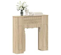 vidaXL Chimenea rodeada de roble Sonoma, 93 x 20 x 89 cm, madera de ingeniería, decoración moderna para el hogar, sala de estar, dormitorio, muebles de pasillo, elegante cubierta de chimenea, pieza de