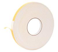 vidaXL Cinta de espuma autoadhesiva 10 pcs Blanco 10mm x 10m CR Espuma, Cinta adhesiva, Redondo, Espuma CR, Protector contra la humedad, Eficiente, Universal, Aislamiento