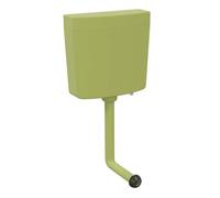 Vidaxl cisterna de inodoro con entrada de agua inferior verde 3/6 l