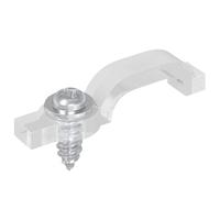 vidaXL Clips de tira LED 12 pcs Transparente 23,8 x 7,3 x 4,3 mm, Sala, iluminación LED moderna, clips duraderos, accesorios transparentes, soportes minimalistas