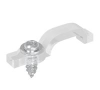 vidaXL Clips de tira LED 12 pcs Transparente 23,8 x 7,3 x 4,3 mm, Sala, iluminación LED moderna, clips duraderos, accesorios transparentes, soportes minimalistas