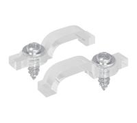 vidaXL Clips de tira LED 2 pcs Transparente 23,8 x 7,3 x 4,3 mm, Sala, iluminación LED moderna, clips duraderos, accesorios transparentes, soportes minimalistas