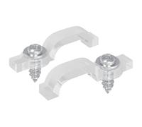 vidaXL Clips de tira LED 2 pcs Transparente 23,8 x 7,3 x 4,3 mm, Sala, iluminación LED moderna, clips duraderos, accesorios transparentes, soportes minimalistas