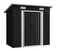 vidaXL Cobertizo de Almacenaje para Jardín Antracita Caseta Casetilla de Almacenamiento para Patio Exterior Cabaña de Acero Gris