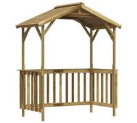 vidaXL Cobertizo de Barbacoa Casetas Casetilla Jardín Patio Muebles Decoración Herramientas Almacenamiento 163,5x93x210 cm Madera Pino Impregnada