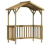 vidaXL Cobertizo de Barbacoa Casetas Casetilla Jardín Patio Muebles Decoración Herramientas Almacenamiento 163,5x93x210 cm Madera Pino Impregnada