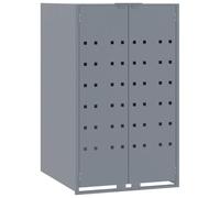 vidaXL Cobertizo de contenedor de basura acero gris 69x79x117 cm