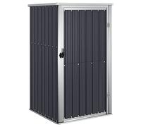 vidaXL Cobertizo de herramientas, cobertizo de almacenamiento al aire libre con asa, cobertizo de jardín de metal para patio trasero, jardín, patio, césped, organizador de herramientas, acero