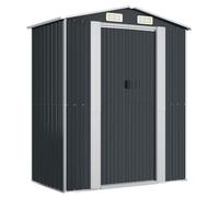 vidaXL Cobertizo de jardín Acero galvanizado Antracita 192x108x223 cm