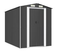 vidaXL Cobertizo de jardín Acero galvanizado Antracita 192x274x223 cm