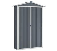 vidaXL Cobertizo de jardín acero galvanizado gris 116x45x175 cm