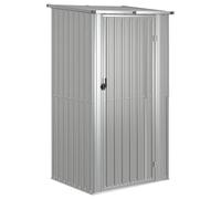 vidaXL Cobertizo de jardín Acero galvanizado Gris 118,5x97x209,5 cm