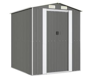 vidaXL Cobertizo de jardín Acero galvanizado Gris Claro 192x191x223 cm