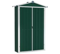 vidaXL Cobertizo de jardín Acero galvanizado Verde 116x45x175cm
