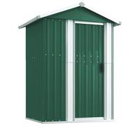 vidaXL Cobertizo de jardín Acero galvanizado Verde 126x97,5x177 cm