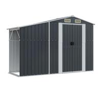 vidaXL Cobertizo de jardín Acero galvanizado Antracita 277x93x179 cm