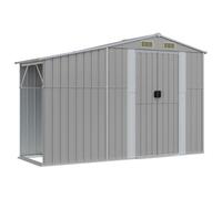 vidaXL Cobertizo de jardín Acero galvanizado Gris 277x93x179 cm