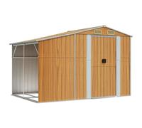 Cobertizo jardín acero galvanizado marrón claro 277x192,5x179cm