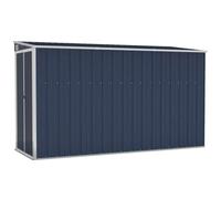 vidaXL Cobertizo de Jardín de Pared Paito Casata Casetilla Almacenamiento de Herramienta Almacenaje Exterior Acero Galvanizado 118x288x178 cm