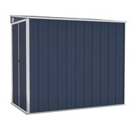 vidaXL Cobertizo de Jardín de Pared Paito Casata Casetilla Almacenamiento de Herramienta Almacenaje Exterior Acero Galvanizado 118x194x178 cm