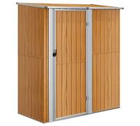 vidaXL Cobertizo de jardín marrón 180,5 x 97 x 209,5 cm, acero galvanizado