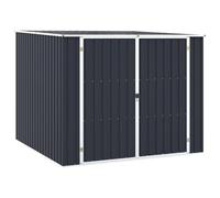 vidaXL Cobertizo de Jardín Paito Casata Casetilla Almacenamiento de Herramienta Almacenaje Exterior Acero Galvanizado Antracita 195x198x159 cm