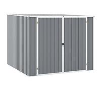vidaXL Cobertizo de Jardín Paito Casata Casetilla Almacenamiento de Herramienta Almacenaje Exterior Acero Galvanizado Gris 195x198x159 cm