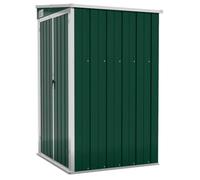 vidaXL Cobertizo de jardín Pared Acero galvanizado Verde 118x100x178cm
