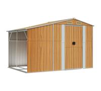 vidaXL Cobertizo jardín Acero galvanizado marrón Claro 277x192,5x179cm