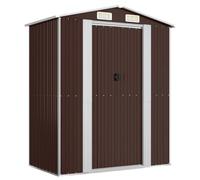 vidaXL Cobertizo jardín Acero galvanizado marrón Oscuro 192x108x223 cm
