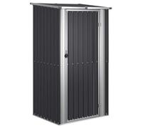 vidaXL Cobertizo de jardín Cabaña para herramientas Acero galvanizado Antracita 118,5x97x209,5 cm