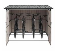 vidaXL Cobertizo para Bicicletas 3 pcs Antracita 215 x 206 x 157 cm, Jardín y terraza, Rectangular, Moderno, Duradero, diseño Estiloso para Espacios Exteriores, Mantenimiento fácil, Apariencia contem