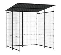 vidaXL Cobertizo para Bicicletas Refugio Almacenamiento Jardín Patio Exterior Ciclomotores Scooters Motocicletas Acero Negro 190x190x222 cm