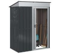 vidaXL Cobertizos de jardín Antracita 137 x 81 x 180 cm Metal, Cobertizo Rectangular de Metal para jardín y terraza, almacena Herramientas y Organiza Equipos al Aire Libre