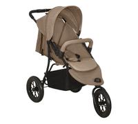 Vidaxl cochecito de bebé de acero gris taupe