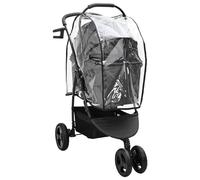 VidaXL - Cochecito para mascotas (3 ruedas, tejido Oxford, 78 x 54 x 101 cm, ajustable, plegable, cómodo, antivibración, con cubierta de lluvia, para interior/exterior, impermeable