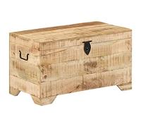 vidaXL Cofre de Almacenamiento, Caja para Cojines Ropa Libros, Baúl para Herramientas, Banco para Entrada Pasillo, Madera de Mango Rugoso