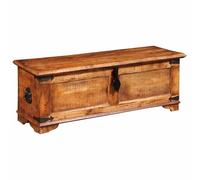 vidaXL Baúl para almacenaje de madera maciza de mango