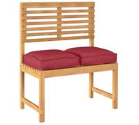 vidaXL Cojín 2 pcs Rojo Vino 40 x 40 x 8 cm Tela Oxford, Funda de cojín Cuadrada, Moderna y Resistente al Agua para Sala, Ideal para Silla de Interior y Patio, 40 cm