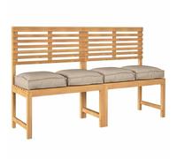 vidaXL Cojín 4 pcs Taupé 40 x 40 x 8 cm Tela Oxford, Funda de cojín Cuadrada, Moderna y Resistente al Agua para Sala, Ideal para Silla de Interior y Patio, 40 cm