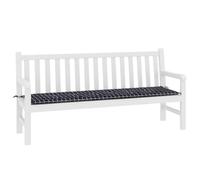 vidaXL Cojín de Banco de jardín Negro 180 x 50 x 4 cm Tela Oxford, Cojines para Sala, rectangulares, Modernos, Resistentes, para Patio, jardín, Interiores y Exteriores