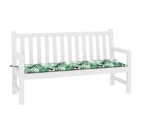 vidaXL Cojín para Banco de jardín con patrón de Hojas de 150 x 50 x 4 cm. Es Ligero, Resistente al Agua y Tiene un Tejido Que Respira. Es Rectangular, Usar Tanto Dentro como Fuera de c